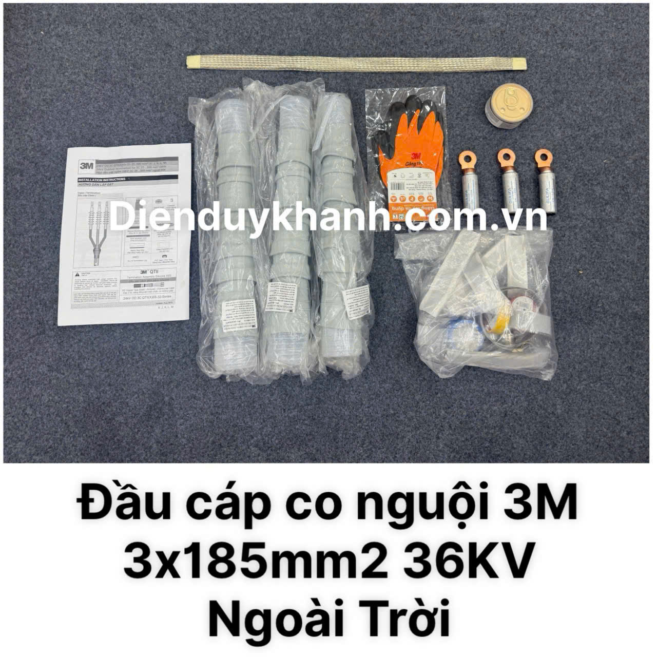 Đầu Cáp Co Nguội Trung Thế Ngoài Trời 36KV OD 3C QTII(L)8S-33-185 (3x185mm2)
